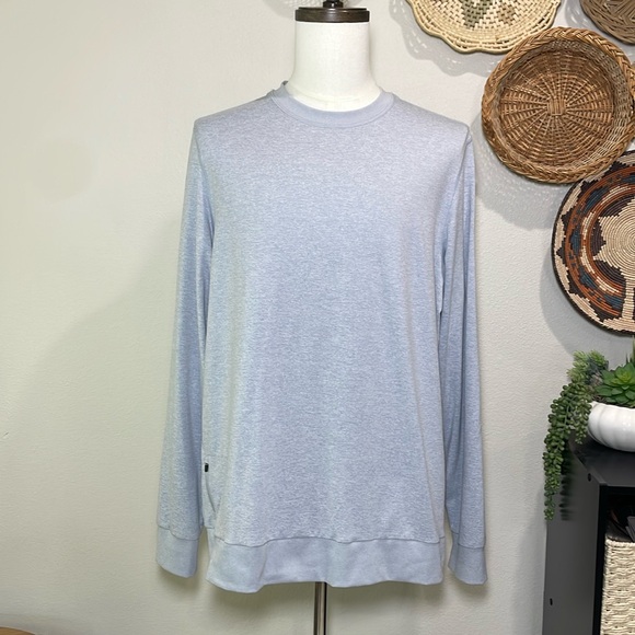 Men’s Vuori Ponto Performance Crew Platinum Heather Sweatshirt Size XXL - Picture 1 of 11